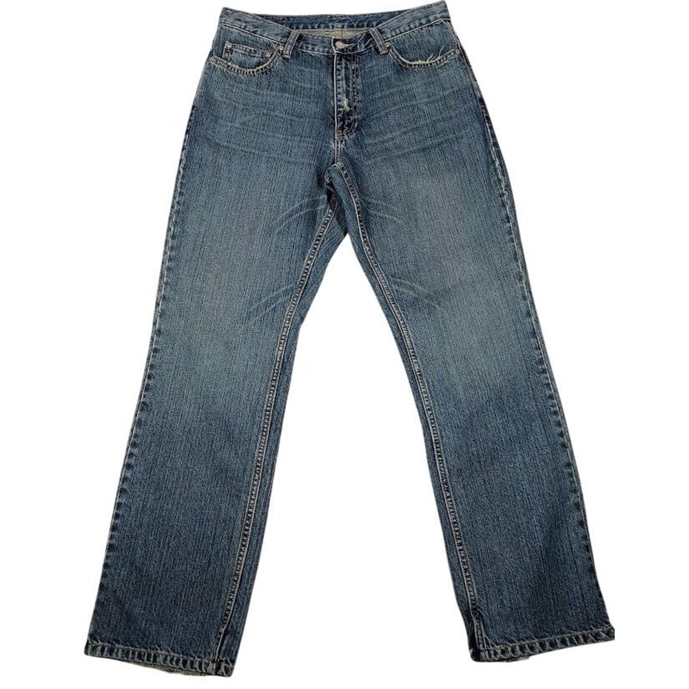 Structure Jeans Mens 32x32‎ Straight Leg Distressed Denim Vintage Y2K Pockets